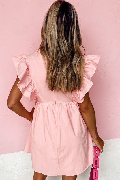 Kit Pink Ruffle Babydoll Dress