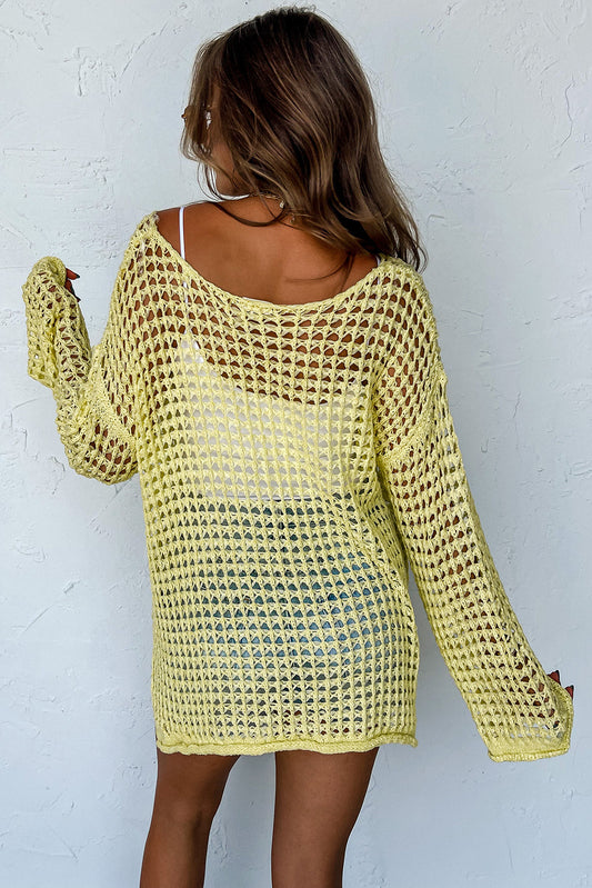 Heidie Crochet Bell Sleeve Tunic Top